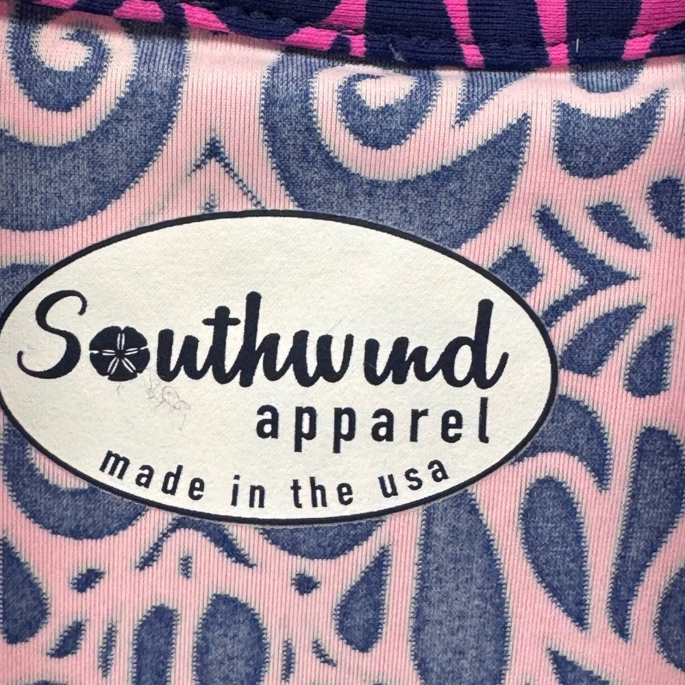 Southwind Apparel Pebble Beach Top Medallion Sleeveless Polo Golf Top Medium - Picture 6 of 8